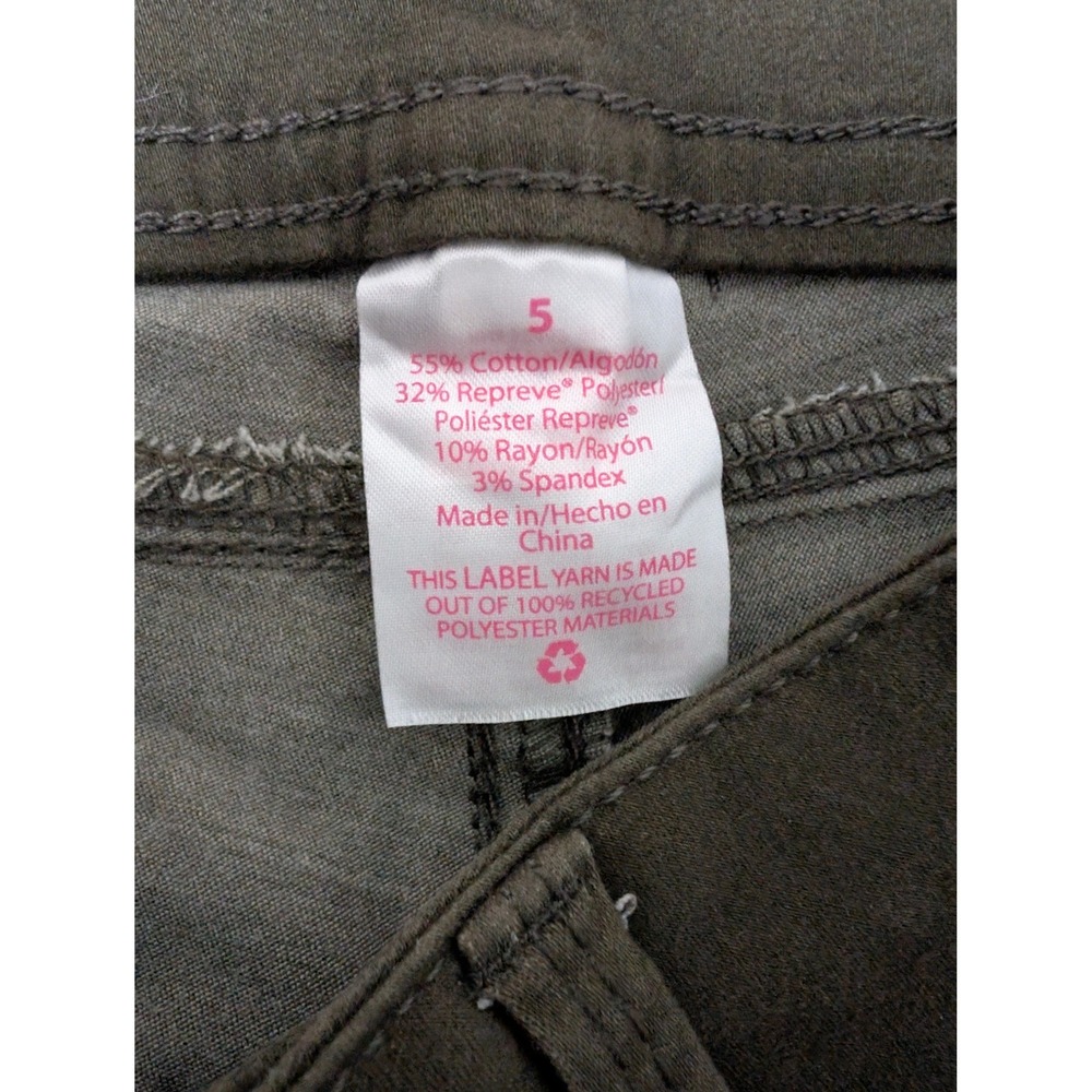 No Boundaries Olive Green Mid Rise Skinny Colored Pants Womens Jeggings Size 5 - Picture 4 of 4